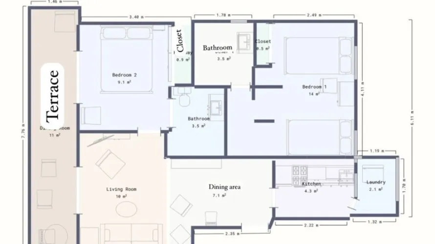 Apartamento de 2 dormitorios en Mijas Costa, Spain No. 568 № 3