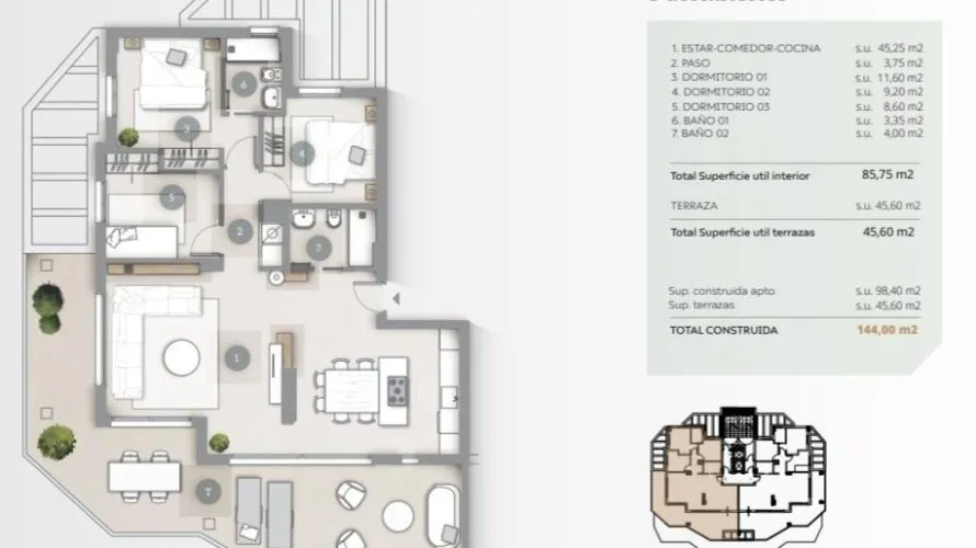 Apartamento de 2 dormitorios en Calpe, España No. 1272 № 4
