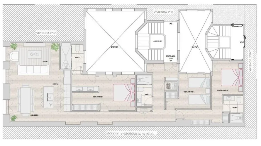 Apartamento de 3 dormitorios en Madrid, España No. 1399 № 1