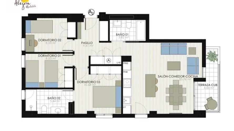 Apartamento de 1 dormitorio en Valencia, España No. 1100 № 13