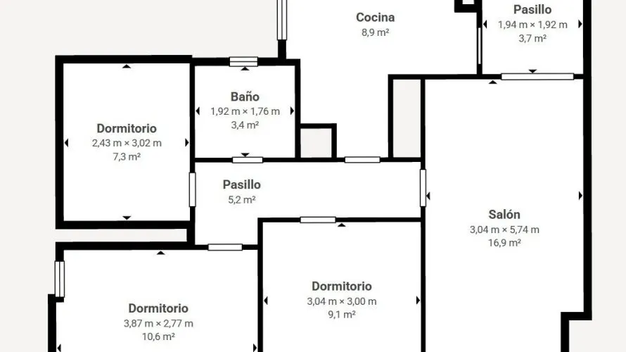 Apartamento de 1 dormitorio en Valencia, España No. 2146