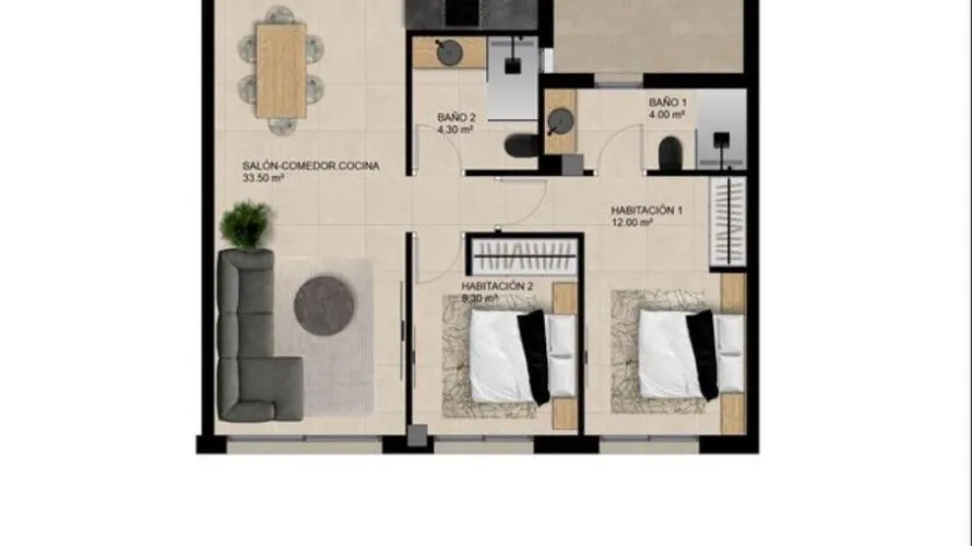 Apartamento de 2 dormitorios en Elche, España No. 2104 № 7