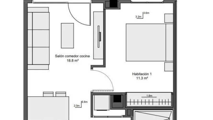 Apartamento de 1 dormitorio en Paterna, España No. 1996 № 2