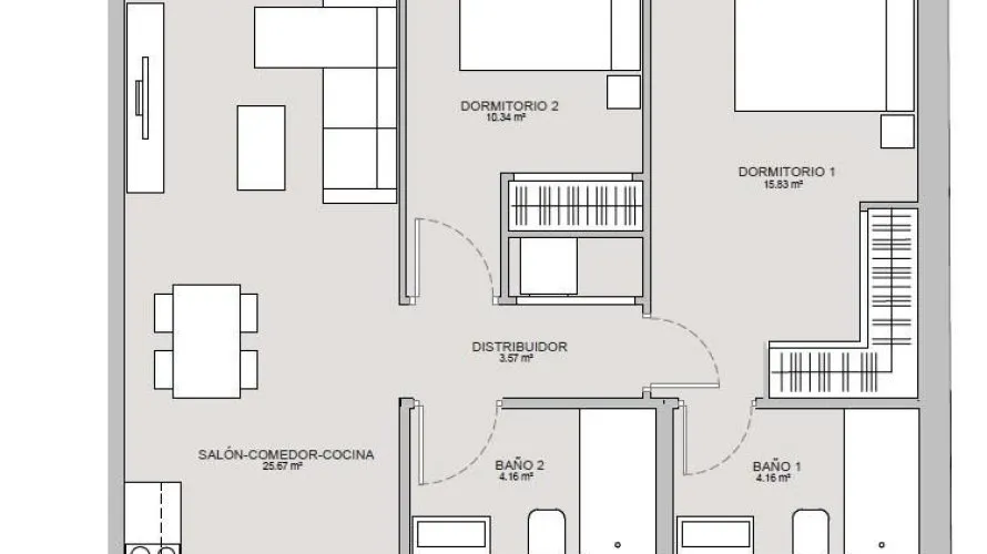 Apartment de 2 chambres à Valencia, Spain No. 1597 № 18