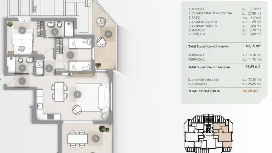 Apartment de 2 chambres à Calpe, Espagne No. 1272 № 1
