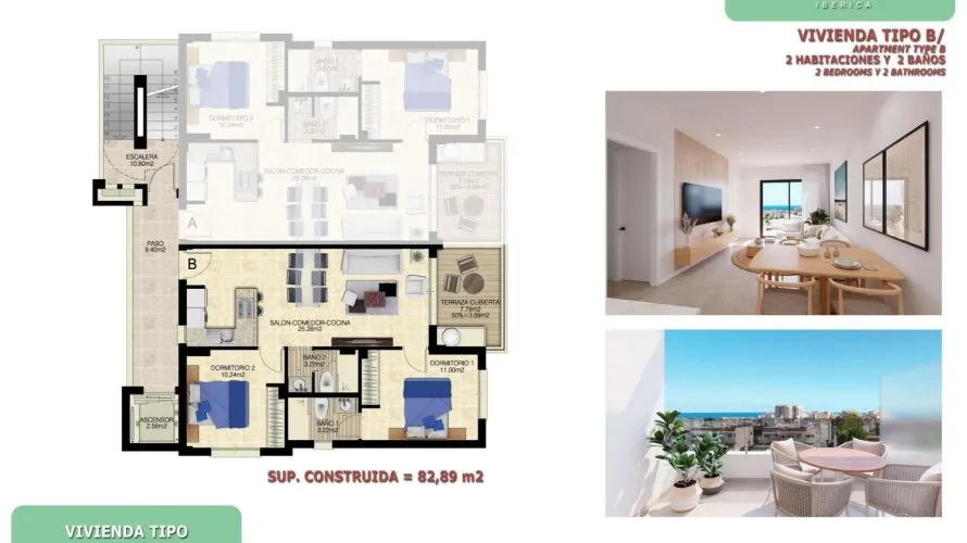 Apartment de 2 chambres à Torrevieja, Espagne No. 1683 № 3