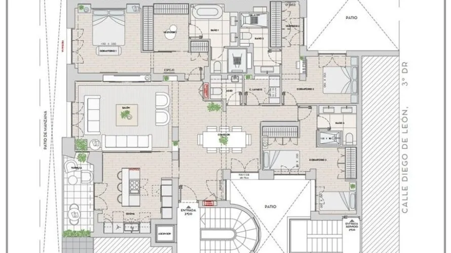 Apartment de 3 chambres à Madrid, Espagne No. 1423