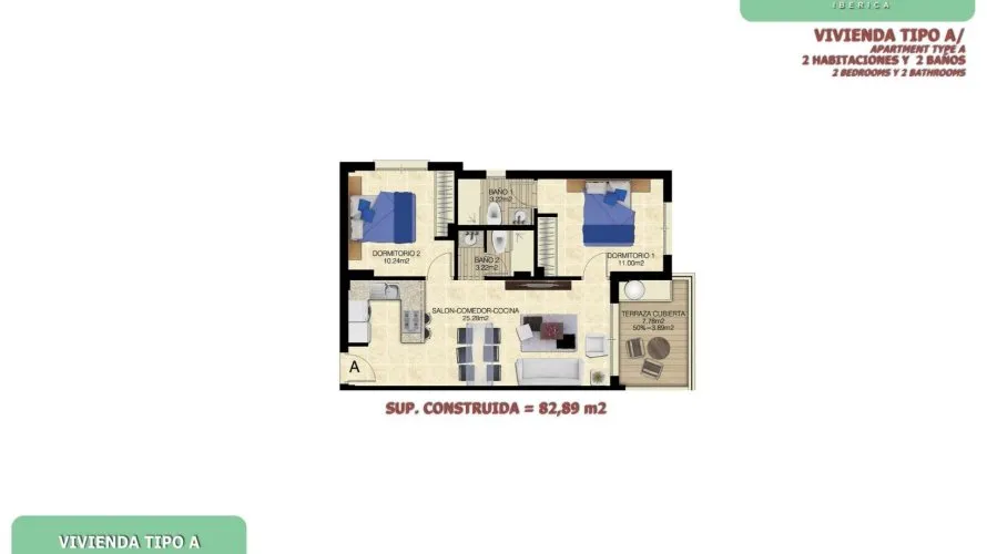 Apartment de 2 chambres à Torrevieja, Espagne No. 1683 № 2