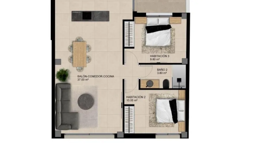 Apartment de 2 chambres à Elche, Espagne No. 2104 № 6