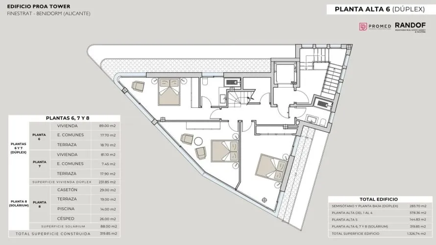 Пентхаус с 3 спальнями в Финестрат, Испания №1447 № 5