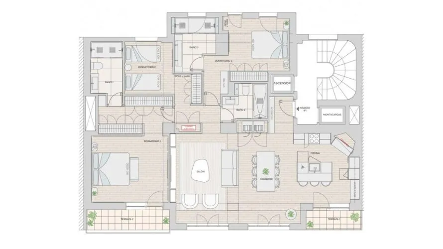 3 bedrooms apartment for sale, Madrid, Spain No. 1483