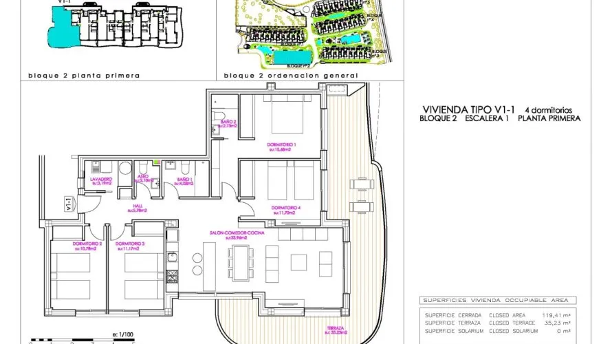 4 bedrooms apartment for sale, Playa Flamenca II, Spain No. 1763