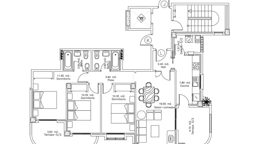 3 bedrooms apartment for sale, La Manga del Mar Menor, Spain No. 1787 № 14