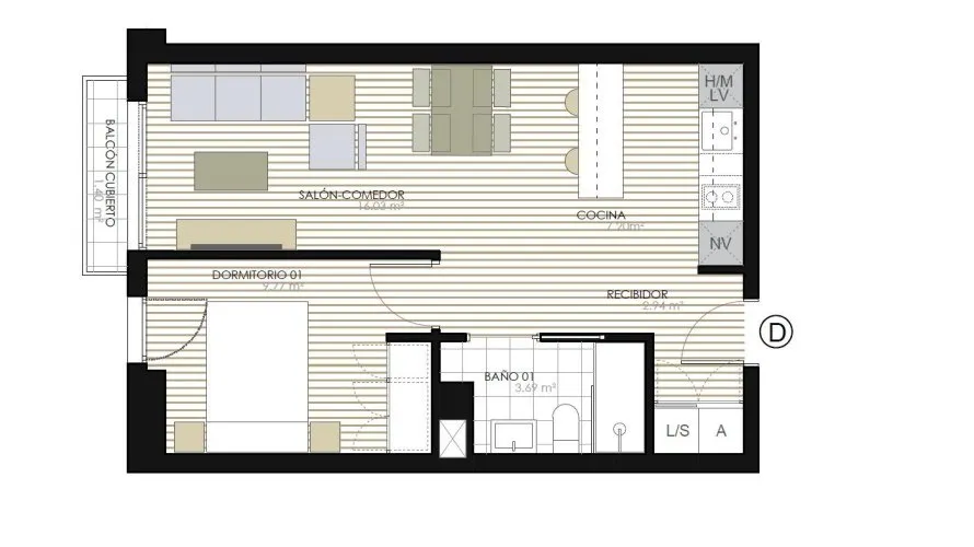 1 bedroom apartment for sale, Valencia, Spain No. 2159 № 5